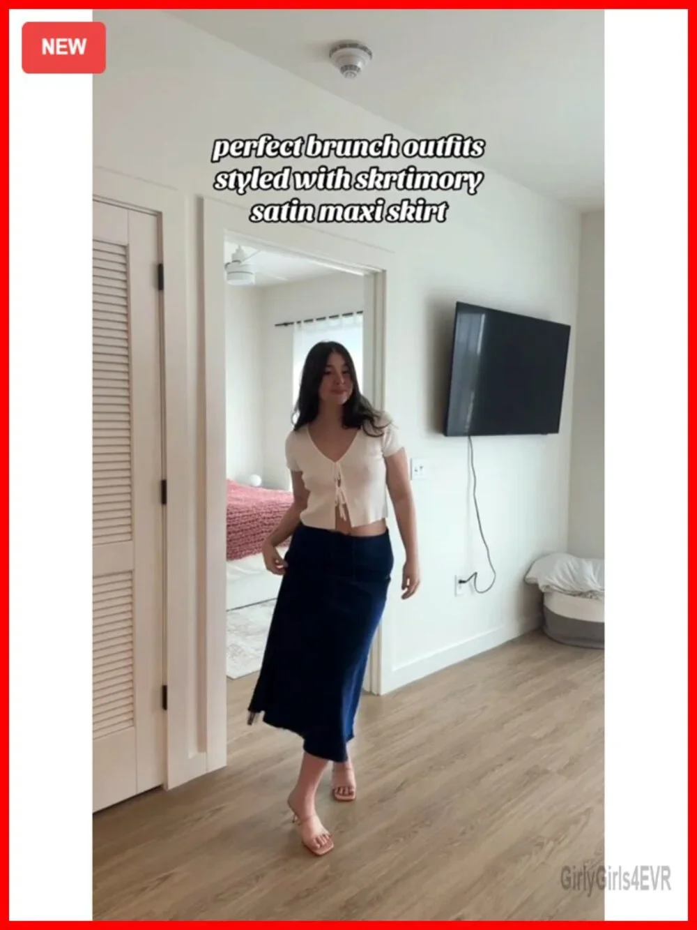 Satin Silk Maxi Skirt Drawstring A-Line Flowy Long Skirt